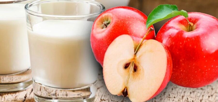 Kefir-Apple အစားအစာ